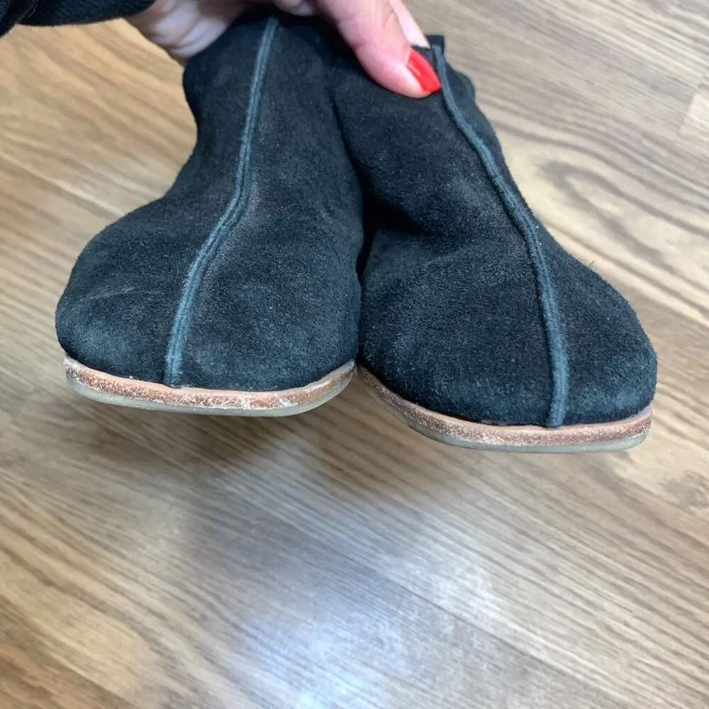 Bird of Flight Riley Ankle Shoes Women's Size 6 Suede‎ Leather Slip On Bootie
